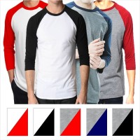 Jual 3XL / 4XL (XXXL) - Baju kaos raglan cowok lengan 3/4 jumbo big size Murah