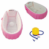 Jual maiinan anak kreatif Paket Intime Baby Bath Tub Pink + Pompa Bestway 5 Murah