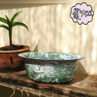 Jual Baskom Enamel Lurik 26cm Blek Seng Vintage Jadul Murah
