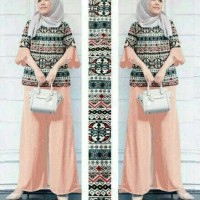 Jual SET AIMA PEACH GAMIS MUSLIM PAKAIAN WANITA BUSANA MUSLIM Murah