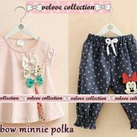 Jual KID SET 3BOW MINNIE POLKA Murah