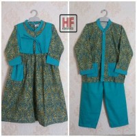 Seragam Muslim Anak Tk / Baju Muslim Gamis TK Batik Tosca