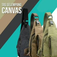 Jual TAS SELEMPANG PRIA KANVAS / SLEMPANG BODYPACK CANVAS Murah