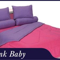 Jual bed caver sheet 2 in 1 warna pink baby uk.120x200 Murah