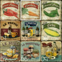 Jual hiasan dinding kayu wall home decor decoupage bingkai poster vintage Murah