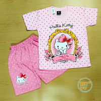 Jual SETELAN HELLO KITTY SWEET TIME BAJU ANAK SANTAI BABYDOLL BAJU TIDUR Murah