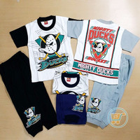 Jual SETELAN DUCK HOCKEY BAJU TIDUR ANAK COWO PIYAMA PAJAMAS KIDS BOYS KADO Murah