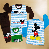 Jual PIYAMA ANAK MICKEY MOUSE INTIP BAJU TIDUR ANAK COWO PAJAMAS KIDS BOYS Murah