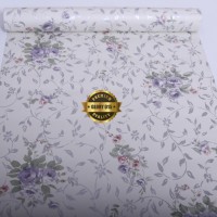 Jual Wallpaper Stiker Motif Siluet Leaf Blue Flower Murah