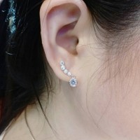 GIWANG ATAU ANTING TUSUK/ GIWANG PERAK SILVER 925 LAPIS EMAS PUTIH