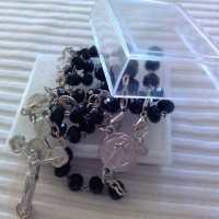 Jual Rosario Kalung Kristal Ceko Black all Benedict Murah
