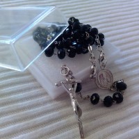 Jual Rosario Kalung Kristal Ceko Black Murah