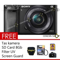 Jual FREE | SONY alpha ILCE-A6000 kit 16-50mm kamera mirrorless A6000 Murah