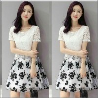 Jual MTF - Dress Fashion Lace Flower Daisy Murah