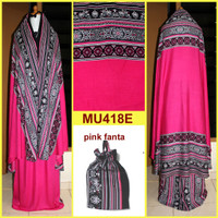 Jual Mukena Bali Songket Dewasa & Remaja Semi Jumbo - MU418E (Pink Fanta) Murah