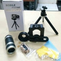 Jual Lensa Tele 8X Zoom - Tripod Mini Untuk Smartphone Original Murah