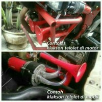 Jual Klakson Telolet Om - 3 terompet - 3 corong untuk Motor Mobil Truk Murah