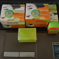 Jual PAKET GLOSSY FPD (DAY CREAM, NIGHT CREAM, VEGE SERUM DAN SABUN HIJAU) Murah