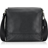 JUAL TAS COACH Men Charles Signature Small Messenger Black ORIGINAL
