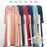 Jual Dress Maxi Gamis Wanita Brokat Swarovski D3064AF Murah