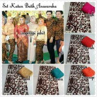 set kain kebaya/brokat sofia & katun batik anacaraka