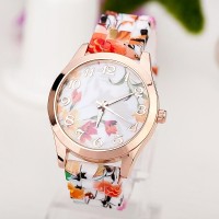 Jual OP5140 JAM TANGAN FLOWER BUNGA SILICONE 202 KODE Bimb5617 Murah