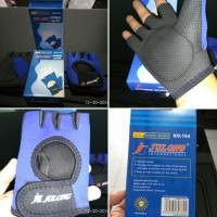 Jual Fitness Gloves Sarung Tangan Gym motor half finger palm support Murah
