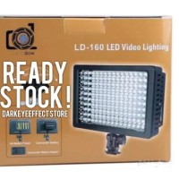 Jual CANON, NIKON, SONY HD-160 LED Video Lighting-lampu studio foto murah Murah