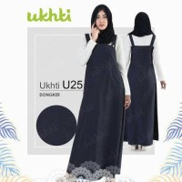 Jual Gamis Katun Motif Polkadot Overall Ukhti U25 size SML Murah