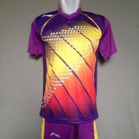 Baju Kaos Badminton Lining L.21 Ungu