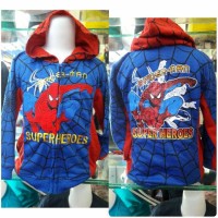 Jual Jaket Anak-Anak Spiderman Bordir full Murah