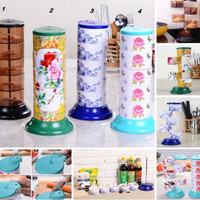 Jual Tempat Bumbu Spice Rak 5 in 1 Set susun tingkat putar kitchen rack NEW Murah