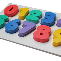 mainan kayu Puzzle chunky angka 0-9
