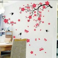 Jual wall sticker chinese flower uk.60x90cm Murah