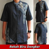 Jual Baju Koko Pria, Busana Muslim Lengan Pendek Bordir Me.09 Murah