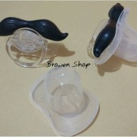 Jual dot empeng kumis dengan TUTUP mustache pacifier caps Murah
