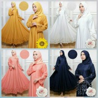 maxi baloteli emboss karina set hijab 2in1 good quality
