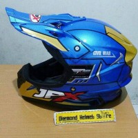 Helm cross JPX cross Iron Man Civil War Blue Gold