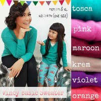 Jual SWEATER COUPLE VINCY BASIC (MOM M-KID ALL SIZE) SEPASANG Murah