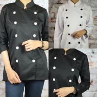 Baju Chef Klasik Lengan Panjang untuk Wanita