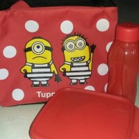 Jual glitter eco lolly set merah dan tas minion merah Murah