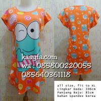 Daster Murah 3 pcs Baju Tidur Online Spandek Korea Imut