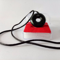 Jual Liontin Sathin Giok Hitam Black Jade tipe Donat Elegan Murah
