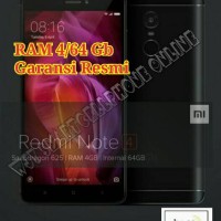Jual Xiaomi Redmi Note 4 TAM Ram 4/64 Gb Garansi Resmi Murah