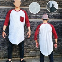 Jual Gamis Kaos Pakistan Kurta Raglan Putih Misty & Maroon Baju Koko Murah Murah