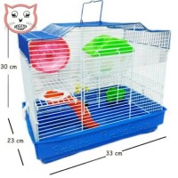 KANDANG HAMSTER 2 LANTAI BURUNG REPTIL HEWAN KECIL