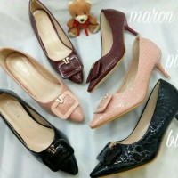 Jual CROCO BULOVA PITA /HIGH HEELS / SEPATU IMPORT WANITA MURAH / PESTA Murah