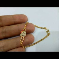 gelang balita emas asli kadar 700 model hk