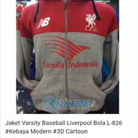Jual Jaket Varsity Baseball Liverpool Bola L-826 Murah