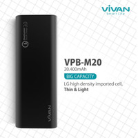 Jual Vivan 20400mAh Powerbank QuickCharge QC 3.0 VPB-M20 - Black Murah